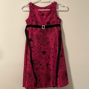 Pink/Fuschia & Black Dress